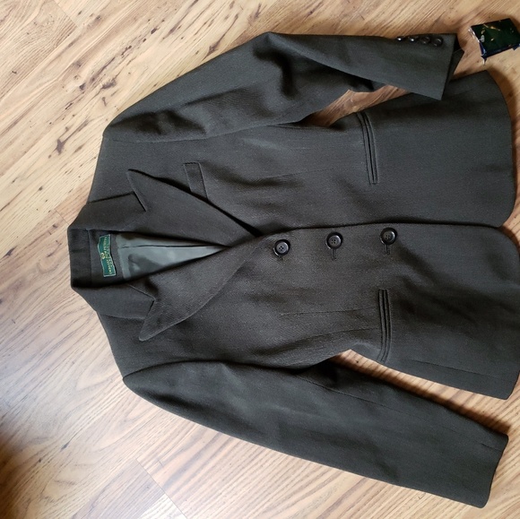 Embassy Row Petites Green Wool Blazer NWOT - Picture 7 of 7
